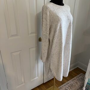 Eileen Fisher Organic Cotton Sweater Dress XL Italian Yarn Ribbed Knit